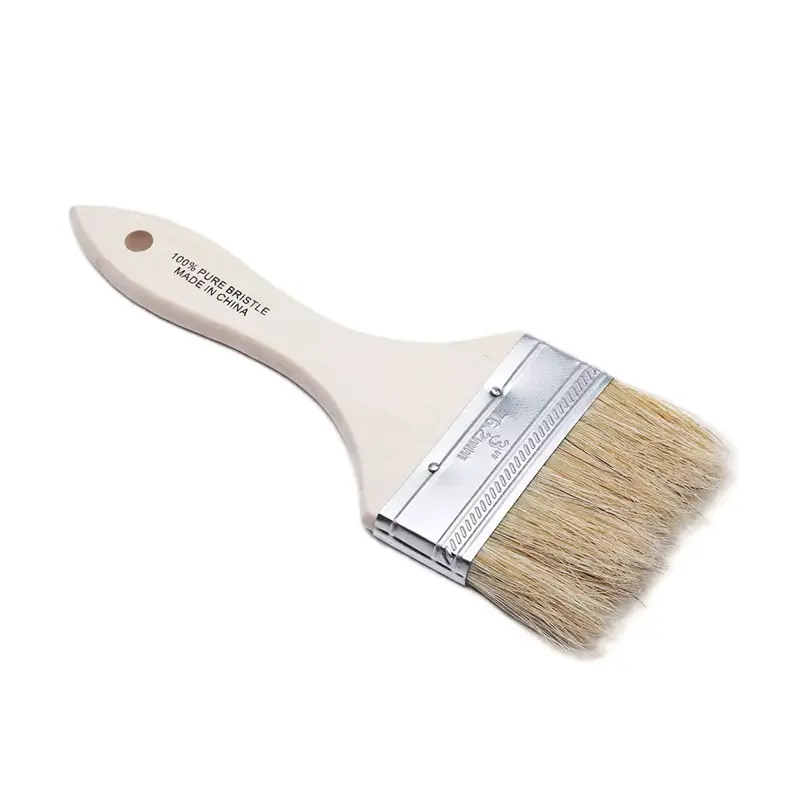 Epoxy Supply Co 3-In Flat Head Paint Brushes, 50-Count Bulk Packaging Natural Bristle Chip Brushes for Commercial Use, Home Painting, Wall & Concrete Applications, Paint Brushes For Walls, 100 Brushes Painter Tool