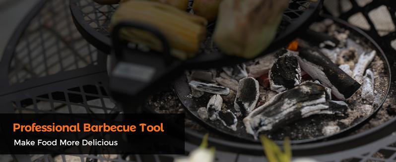 BALI OUTDOORS 17" Charcoal Pan for 40'' Ring Fire Pit BBQ Grill Charcoal Tray Round Cast Iron Heavy Duty Black TikTokShopBlackFriday