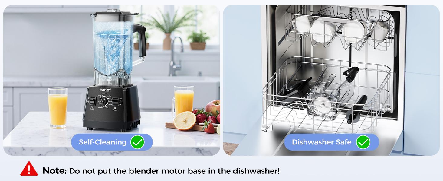 PRASKY 3L/102Oz Blender Pro and Grinder Combo, 25000RPM High-Speed Ice Crusher for Smoothies, Frozen Fruits, Coffee Beans, Spices, BPA-Free Large Jar Blender Juicer Machine