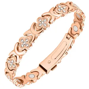 City Fashion Copper Bracelets for Women Pure Copper Magnetic Bracelet with 3500 Gauss Effective Magnets Trendy Stack Bangle Stretch Bangle Modern Fashion Accessories Jewelry Gift-MothersDayGift