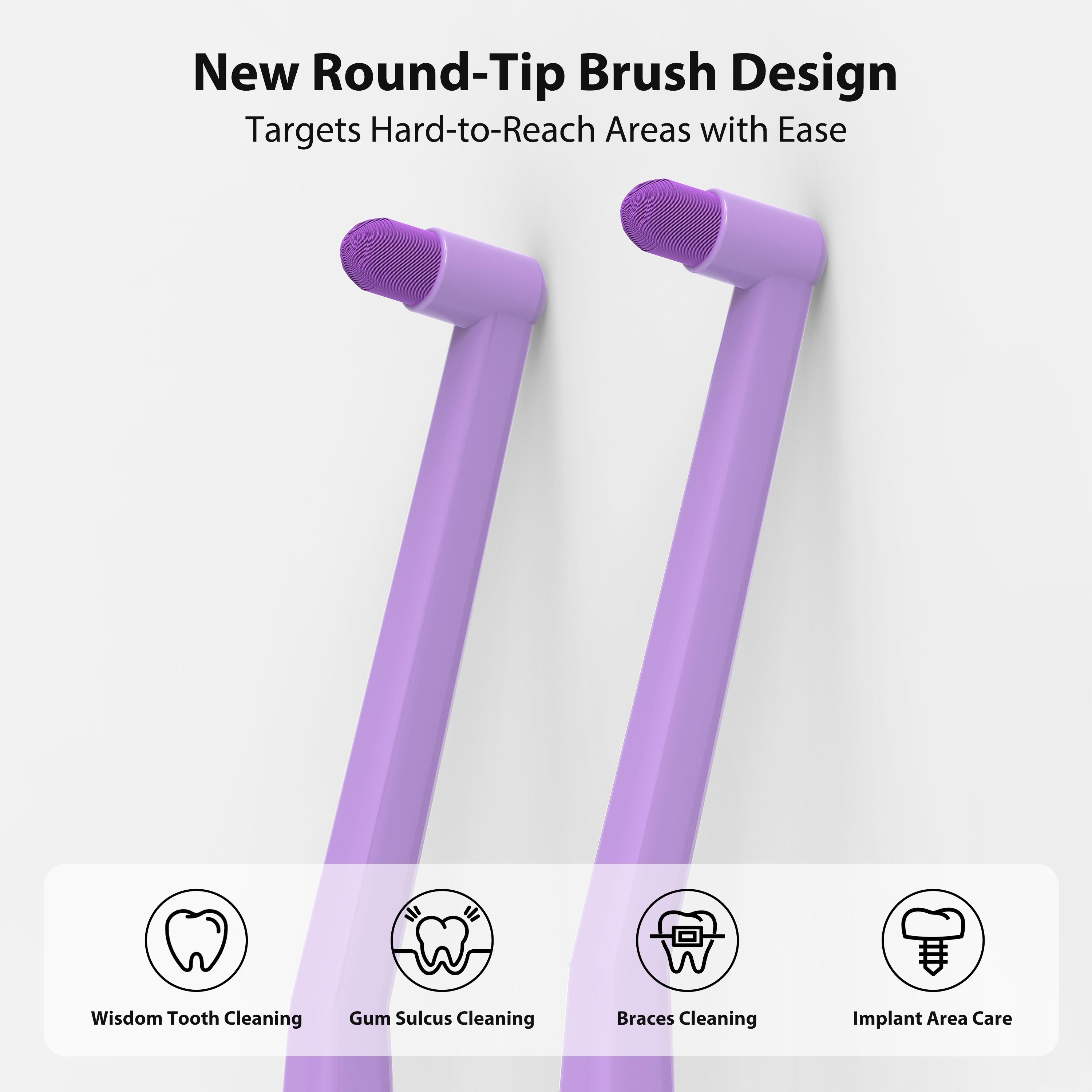 CEELIKE End Tuft Toothbrush - Soft Fine Bristles | Braces-Specific Design, Precise Cleaning for Hard-to-Reach Spots, Teeth & Gums Care