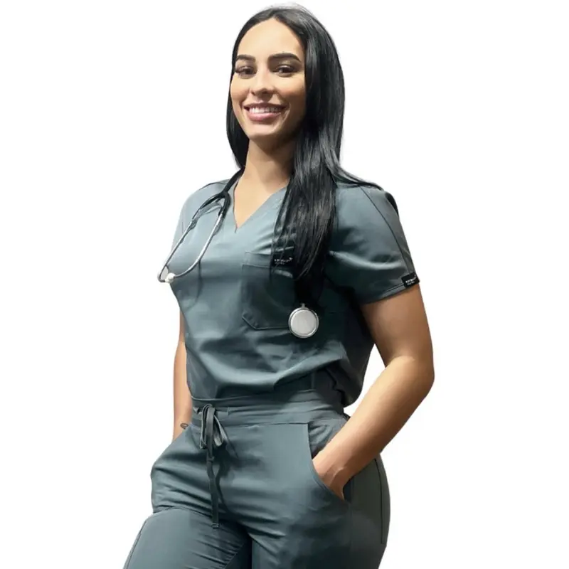 (Solo el Top) Royal ScrubWear Lola Scrub Top for Medical Professionals | Durable Comfort Fit with Chest Pocket| Pants Sold Separately