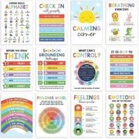 12 colorful calming posters (10x14 inches)