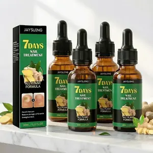 7 Days Nail Treatment Oil Natural Repair with TeaTree Oil Vitamin E & Herbal Extracts forOnychomycosis Paronychia Nail Damage &Cuticle Health Daily Care Plant Formula Growth Serum 7-Day Ginger