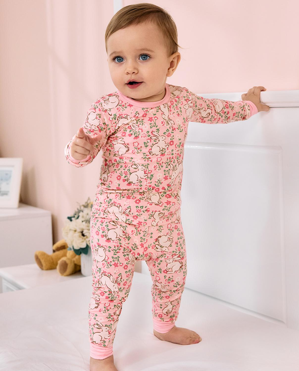 babee Reshinee Moisture-wicking Bamboo Pajama sets for Toddler Boys Girls,Temp-Sensing Babys Kids 2pcs Pjs,Long-Sleeve Snug Fit Sleepwear 12M-8Y Sets,Valentine's Day gift