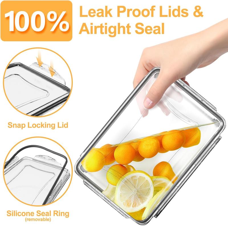 [Limited Time Sale] 40-Piece Plastic Airtight Food Storage Containers Set (20 Containers + 20 Lids) Leakproof, Reusable, Microwave & Dishwasher Safe