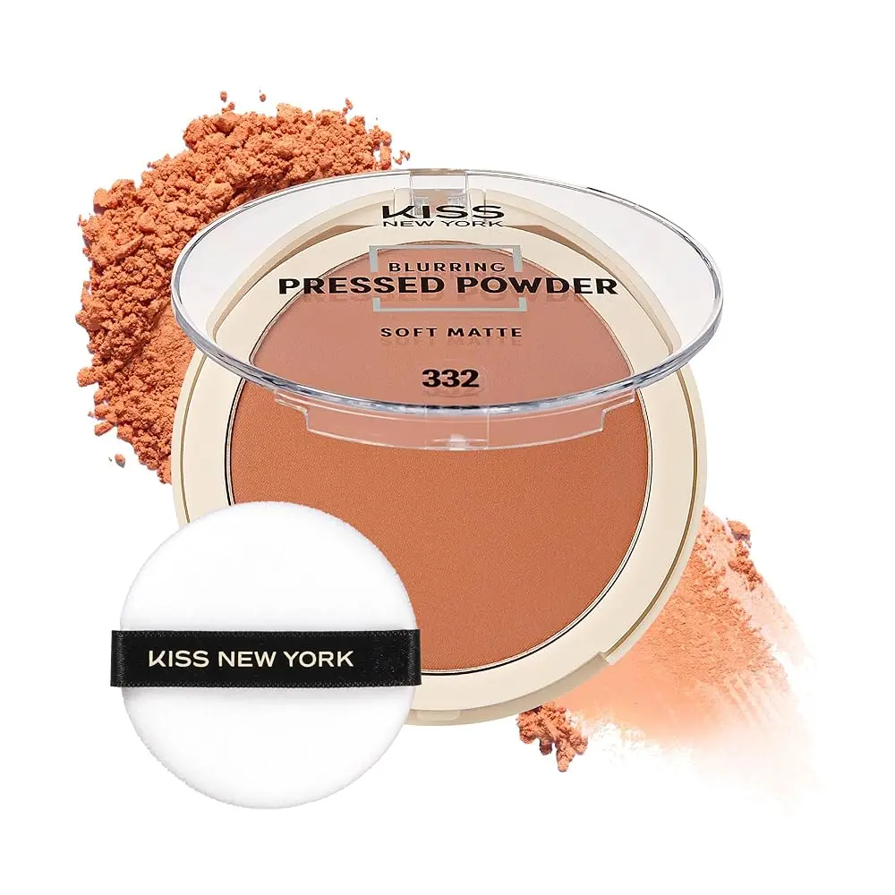 Soft Matte Pressed Powder: Medium Coverage Face Powder Infused with Salicylic Acid & Niacinamide, Warm Honey