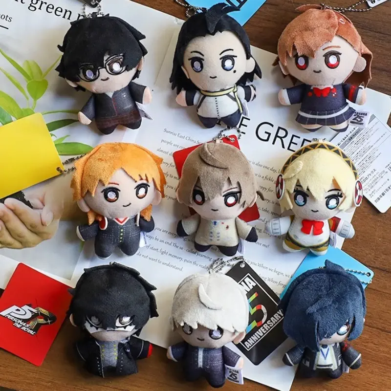 Kawaii Anime Persona Plush Doll Peripheral Keychain Cute Cartoon Persona Stuffed Animals Plush Doll Pendant Keychain Toys Gifts
