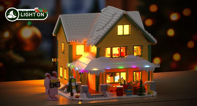 【Black Friday】TENHORSES Christmas Story House Building Blocks Set with LED Light-Able Building Toys for Boys Girls Adults Perfect Gift for Christmas Home Decoration Ideal for Home Decoration creative blocks holiday building blocks