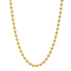 Bead Ball Chain Necklace - 14K Gold-Plated