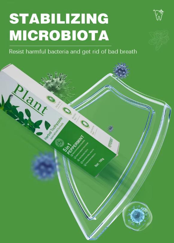 5 in 1 Whitening Toothpaste, Plant Herbal Formula, Reduces Exogenous Stains, Freshens Breath & Supports Healthy Teeth, 100g 5 in 1 Whitening Toothpaste, Plant Herbal Formula, Reduces Exogenous Stains, Freshens Breath & Supports Healthy Teeth, 100g