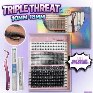 Volume DIY Lash Clusters with Spikes and Bottoms for dramatic lashes 3-in 1
