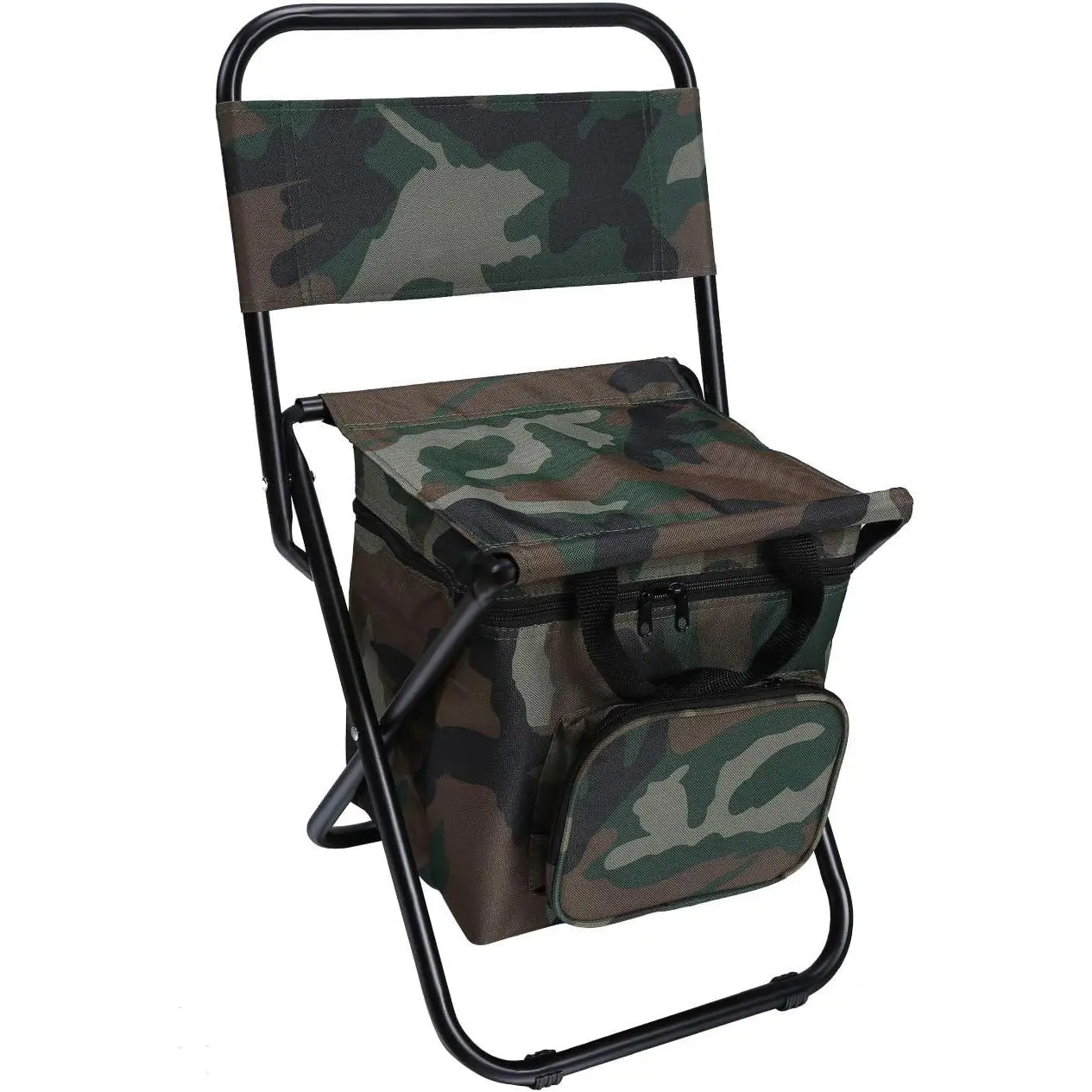Fishing Chair with Cooler Bag Compact Fishing Stool Foldable Camping Chair