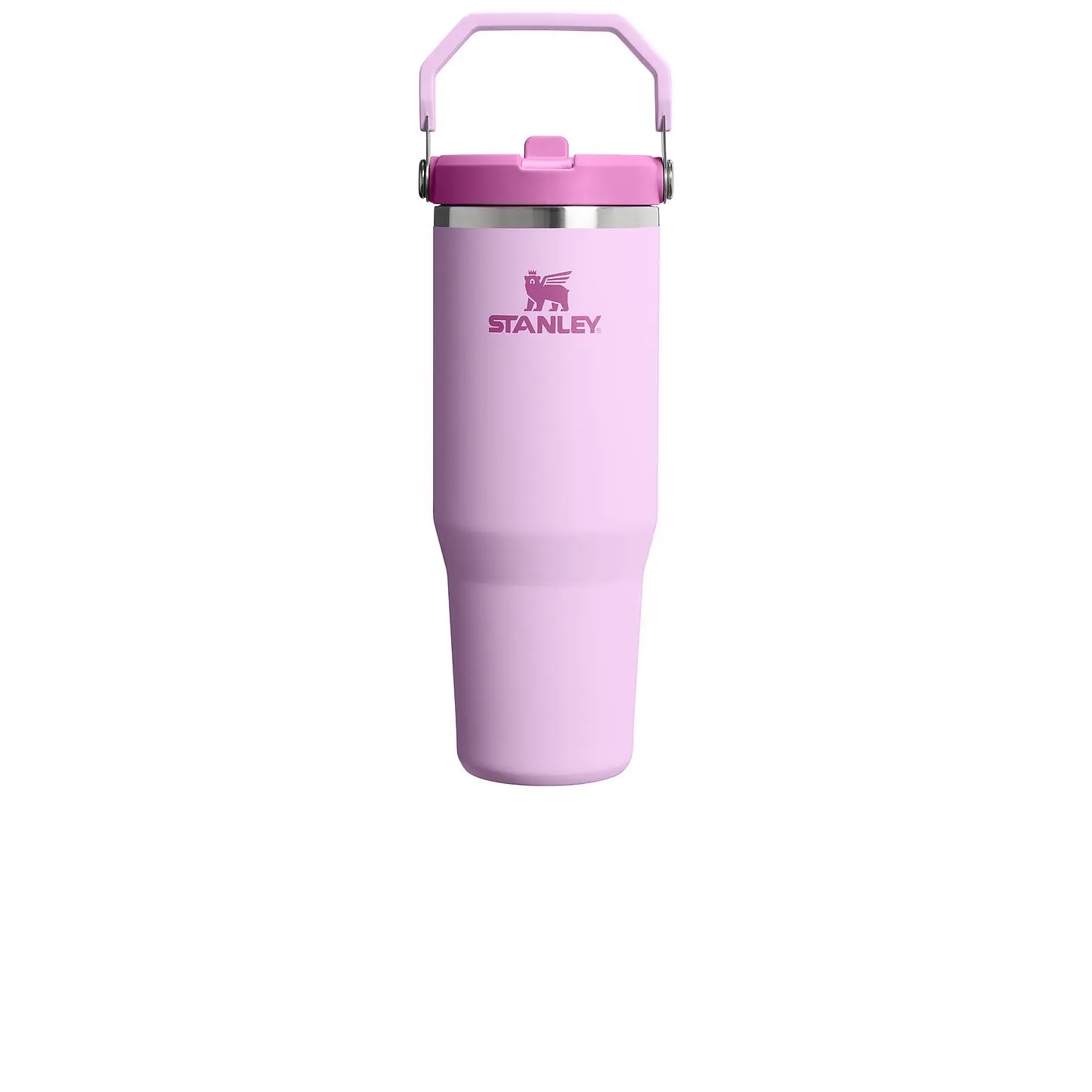 STANLEY The Iceflow Flip Straw 2.0 Colorful Plastic Vacuum Flask - 30 Oz Soft Orchid Drinkware with Insulation for Daily Drinks
