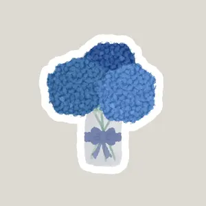 Hydrangea Vase Sticker