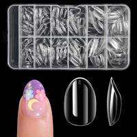 240Pcs Kids Nail Tips Clear Almond
