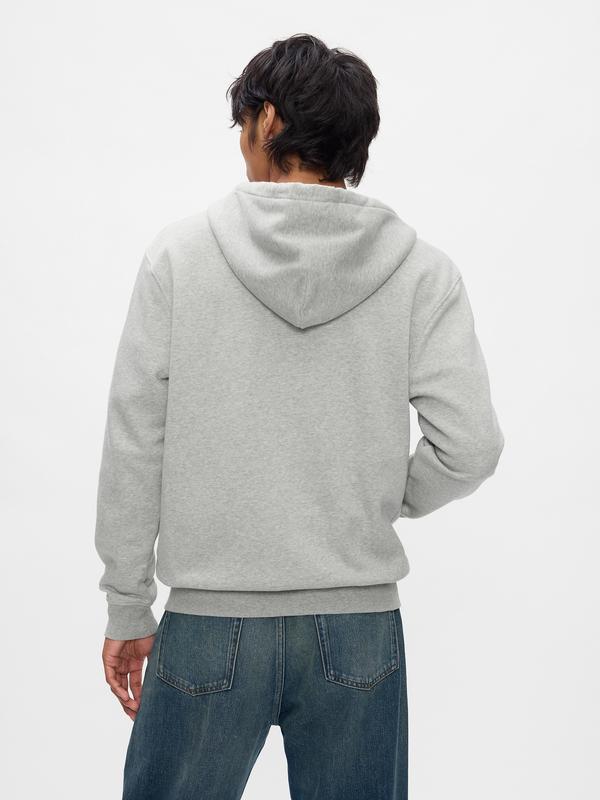 Gap Men's VintageSoft Arch Logo Full-Zip Hoodie  - Gender Neutral