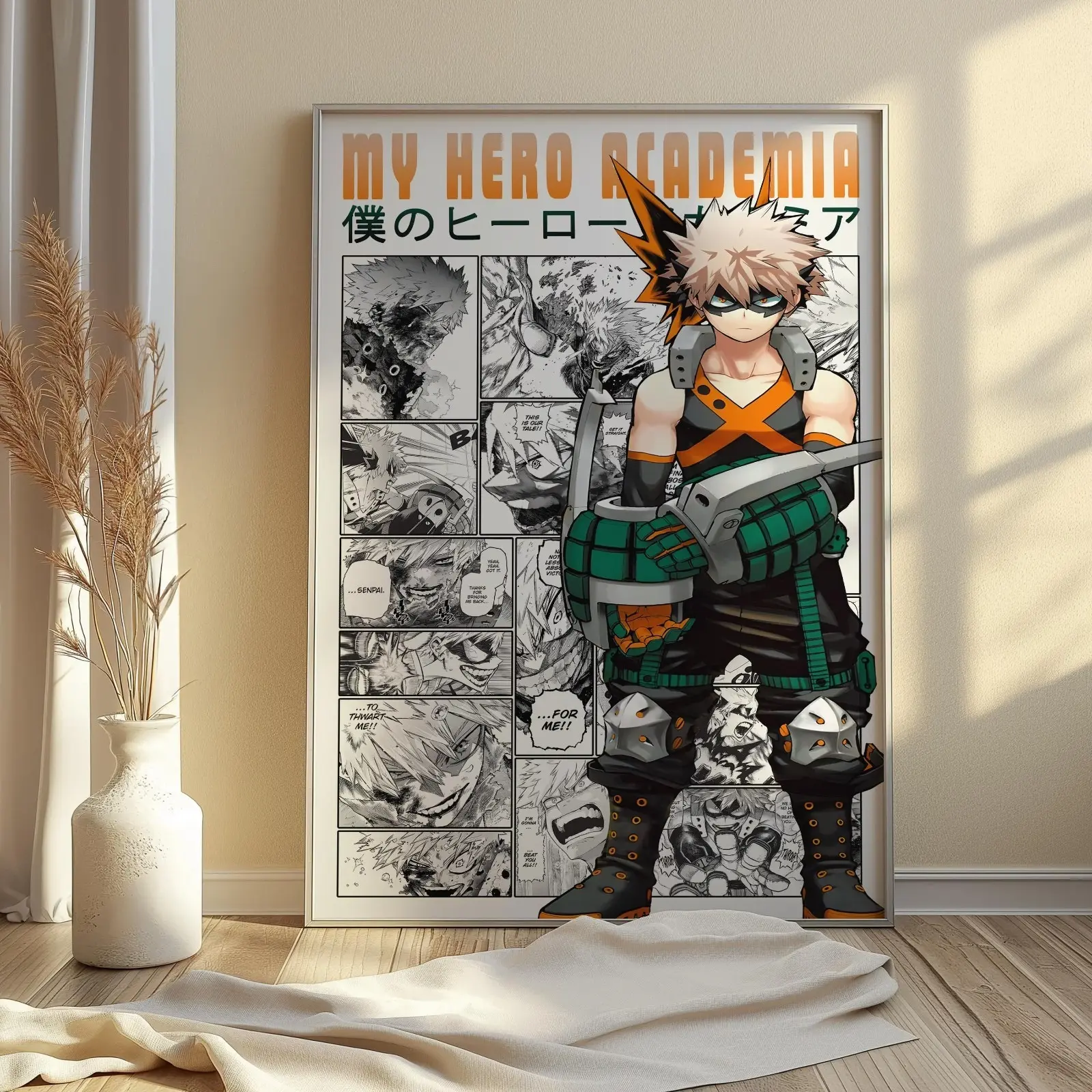 Katsuki Bakugo Poster My Hero Academia Matte Anime Print Manga Art All Sizes (Print only, frame not included)