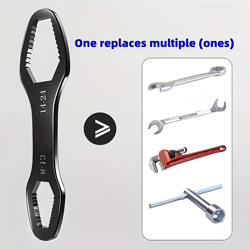 ring  spanner Universal Multi-Function Wrench Set Adjustable Double-Ended Wrench Self-Tightening Wrench Manual Tool, Adjustable. Everyone Can Be a Repair Master!