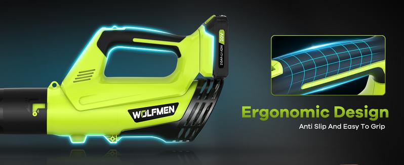 Battery-Powered Leaf Blower - 2 Speed Cordless Blower with 2 Batteries & Charger, Lightweight for Yard/Garden/Patio Cleaning, Christmas New Year Gift