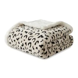 Soft & Fluffy Leopard Pattern Blanket, Ultra-Soft Double-Layer Fleece Blanket, All Season Blanket, Stylish Flannel Fleece Blanket, Comfortable Blanket, Comfy Bedding for Decor, Air-conditioning Napping Throw, Soft Lightweight Blanket,