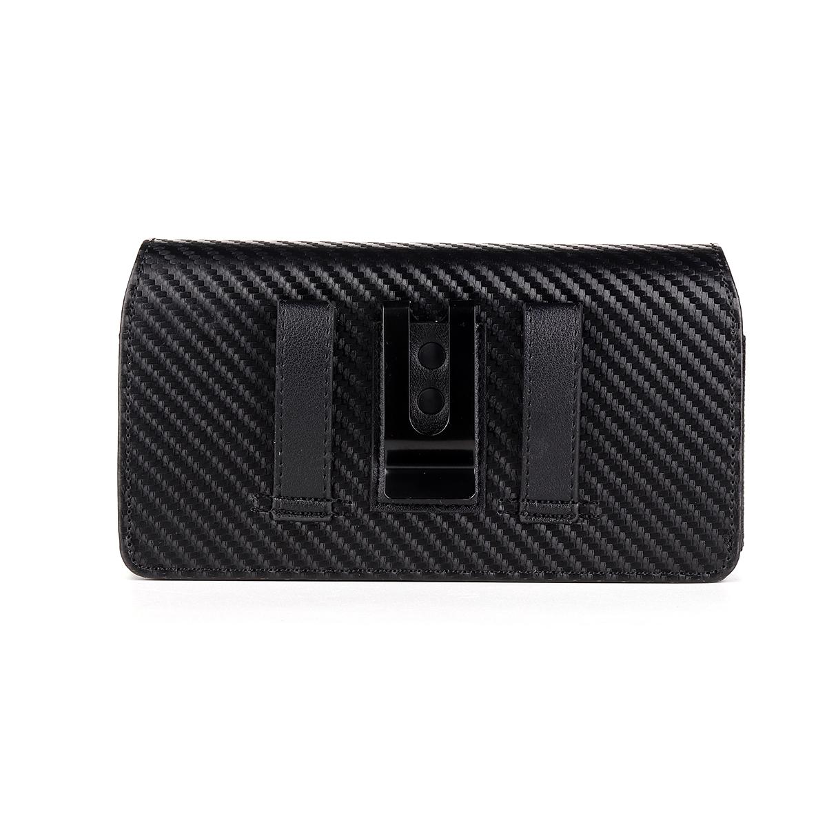 Dual Phone Holster pouch PU Leather Belt Clip Card Slot Magnet Man Waist Bag Carrying Perfect For Outdoor Daily Use