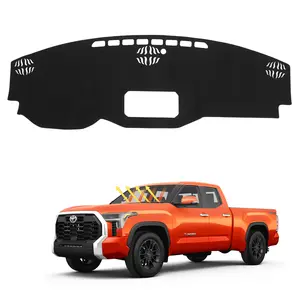 Canvcle Custom Fit Dash Mat for 2022-2026 Toyota Tundra Accessories Flannel UV Protection Anti-Glare Non-Slip Sun Shade Exact Cutouts Dashboard Cover