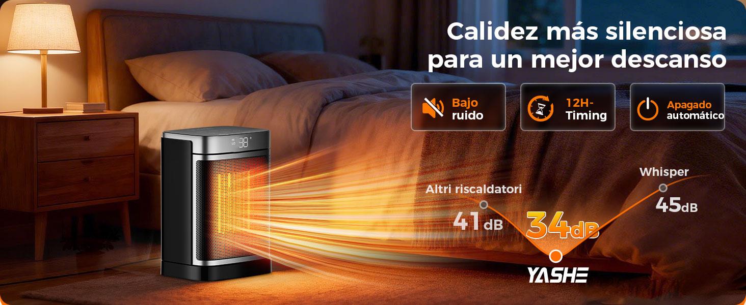 OSTBA Portable Electric Thermostat Heater, 1500W Ceramic Space Heater with 70° Oscillation, Remote Control & 24H Timer, Safe & Quiet Heater for Bedroom, Office, Desk, ETL Listed