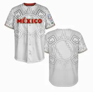 Aztec Mexico Baseball Jersey, Aztec Calendar Mexico Sports Jersey, Mexico Shirt for Men Women, Aztec Calendar Mexico Jersey for Adults Kids