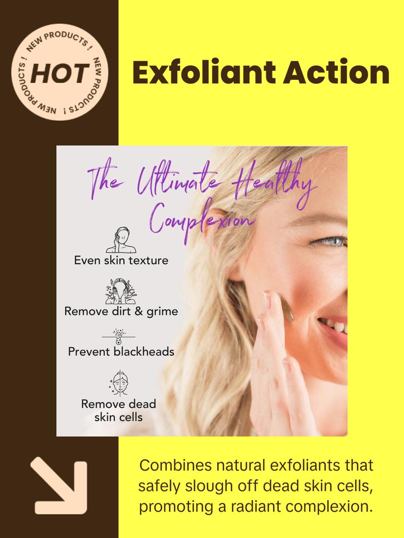 [BEAUTY BY EARTH] Facial Scrub - Superfruits & Calendula USA Made with Natural & Organic Ingredients, Hydrating Deep Cleansing Gentle Exfoliant Skincare