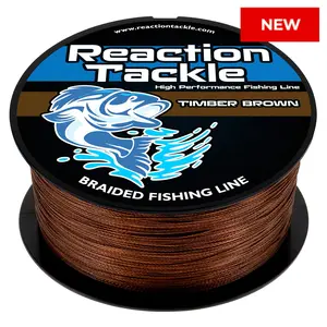 Reaction Tackle Braided Fishing Line - Timber Brown - NEW