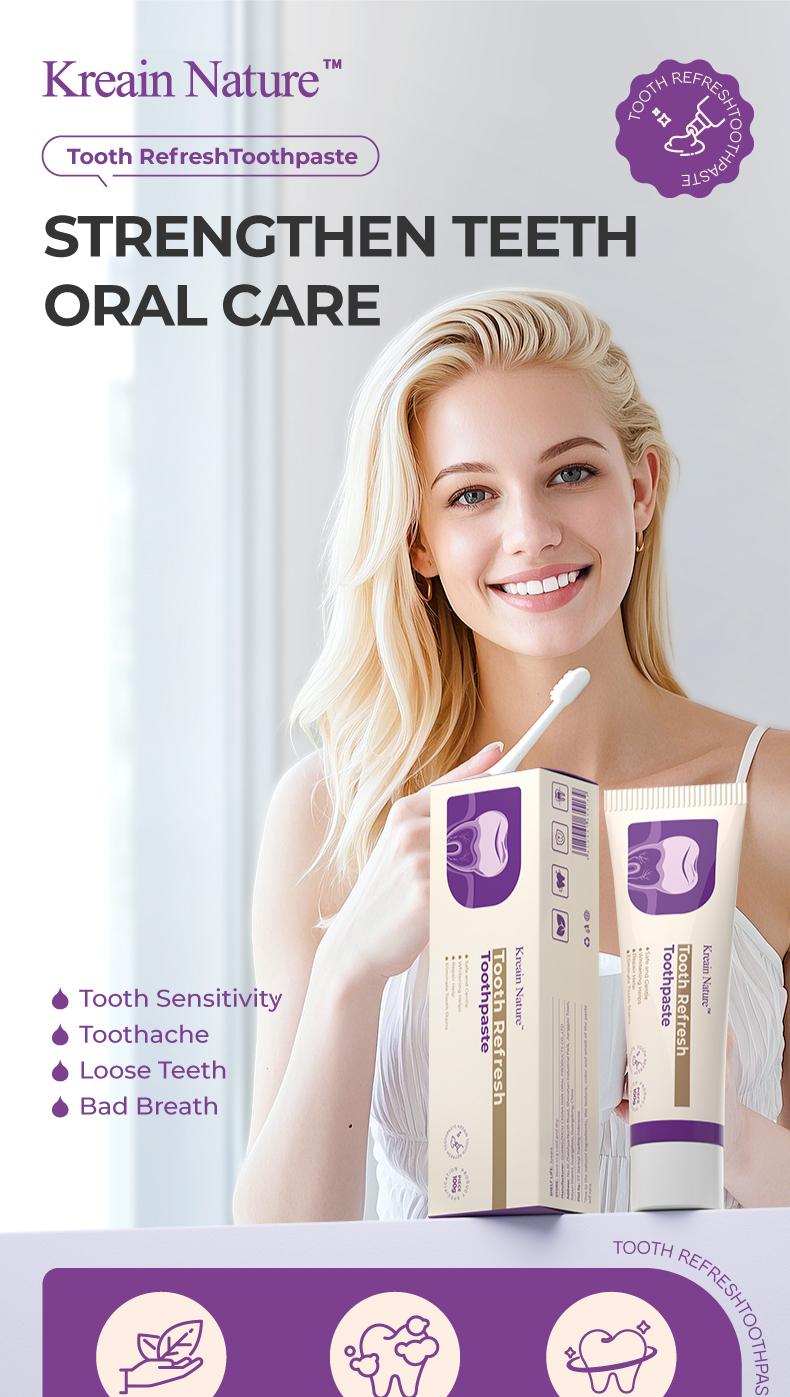 Kreain Nature 1 Oral Care Toothpaste, fresh breath, prevent tooth loss, natural ingredients, gentle care dealsforyoudays