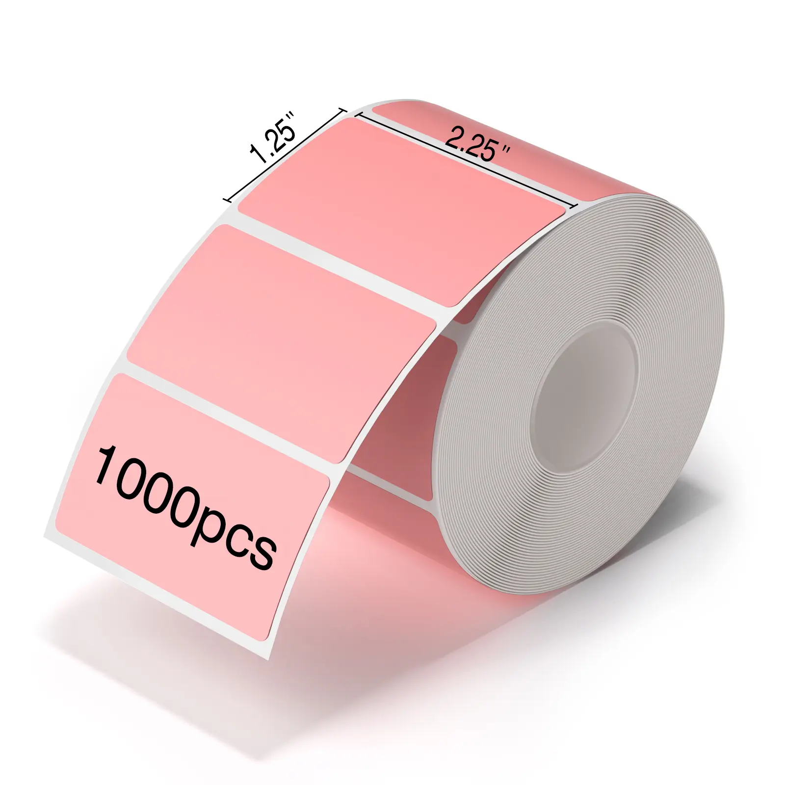 JADENS 2.25" x 1.25" Perforated Easy-Tear Direct Thermal Stickers, 1" Core, 1000/Roll No-Paper Adhesive Thermal Printing Labels for Phomemo Label Printer, Business Office Supplies