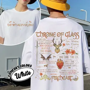 Throne Of Glass Comfort Colors Shirt, Aelin Galathynius The Thirteen Inspired, Sjm Merch, Fantasy Reader Apparel