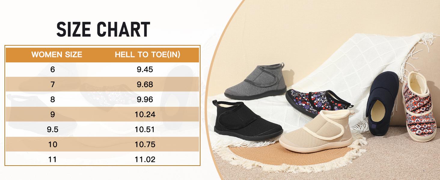 LeIsfIt Slipper Boots for Women Wide Warm House Shoes Non-slip Diabetic Winter Shoes Adjustable Bootie Slippers for Indoor & Outdoor