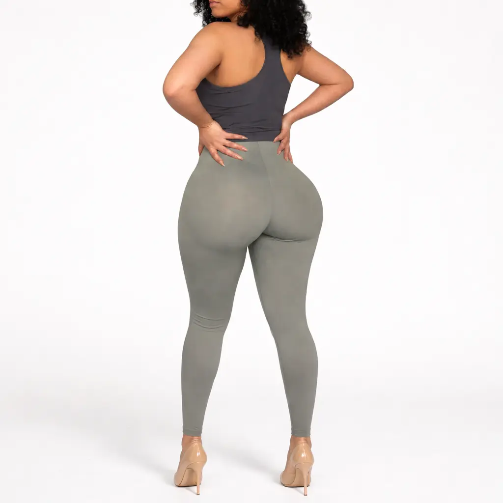 ChicCurve High Waisted Yoga Pants for Women Tummy Control Butt Lifting Leggings Ultra Stretch Smooth Fabric Gym Tights Seamless Feel Activewear Straight Cropped