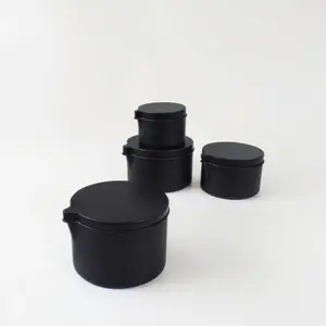 10-Piece Set Empty Candle Tins with Pour Spout lid. Candle Jar for Massage Candles Making Bulk Empty Candle Containers for Small Business-Black