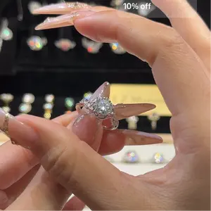 [Quick sale] Sliver Artificial Gemstone Rings -