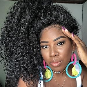 GoGo Curls 8 Packs Curly Crochet Hair GoGo Curl Synthetic Bohemian Crochet Braids Water Wave Hair Extensions for Women Natural Black Deep Wave Braiding Hair