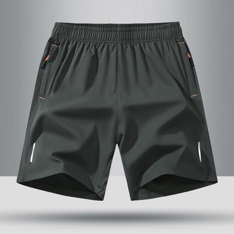 Men's Solid Color Zipper Pocket Shorts - Summer Casual Comfortable Breathable Three-Quarter Pants, Everyday Wear Men's Bottoms, Pack of 5 Men's Solid Color Zipper Pocket Shorts - Summer Casual Comfortable Breathable Three-Quarter Pants, Everyday Wear Men's Bottoms, Pack of 5