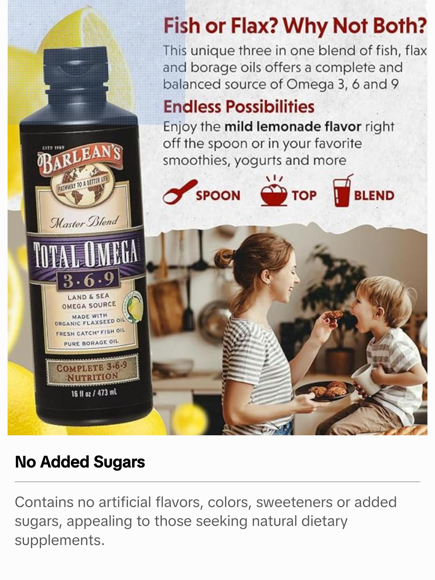 Total Omega® 3-6-9 Lemonade Flavor Supplement Fitness Healthcare Dietary