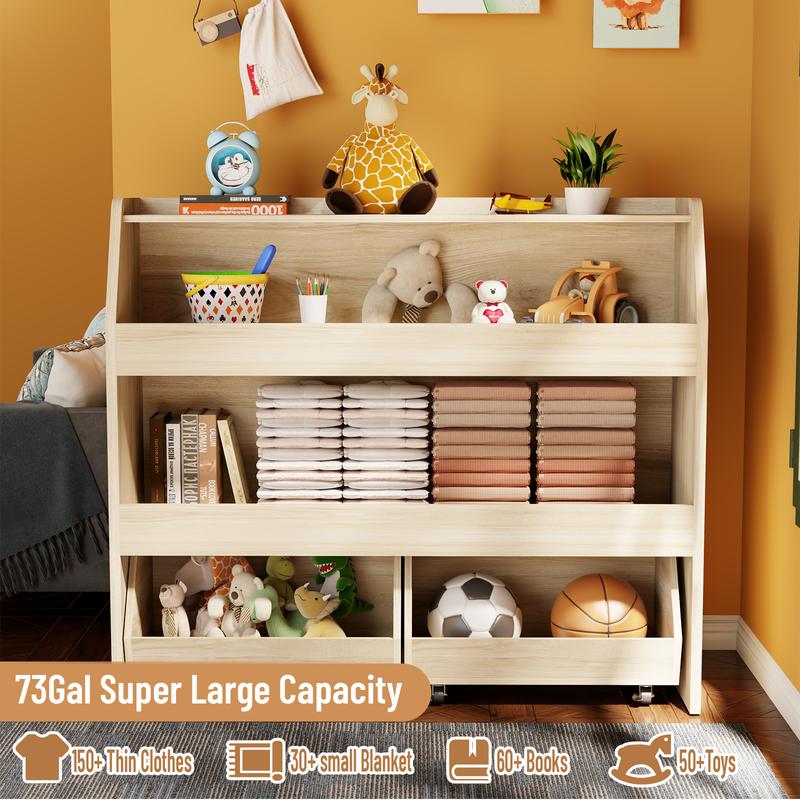【LIVE】COZPAW 2 Tier/3 Tier Toy Storage Organizer with Movable Drawers, Large Capacity, Modern Design for Kids' Playrooms, Nursery, Kitchen, Bedrooms & Interior Organizing Furniture