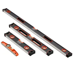 4-Piece Magnetic Torpedo Level Aluminum Alloy 48/24/16/10 Inch with Bubble Vials