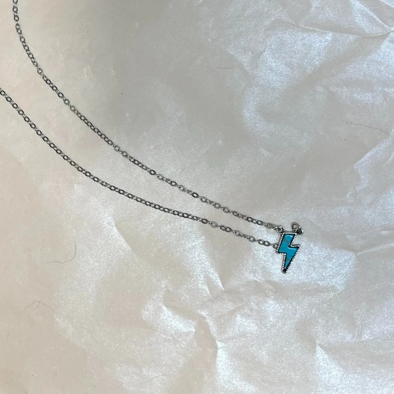 Lightning Bolt Turquoise Necklace - TikTok Shop