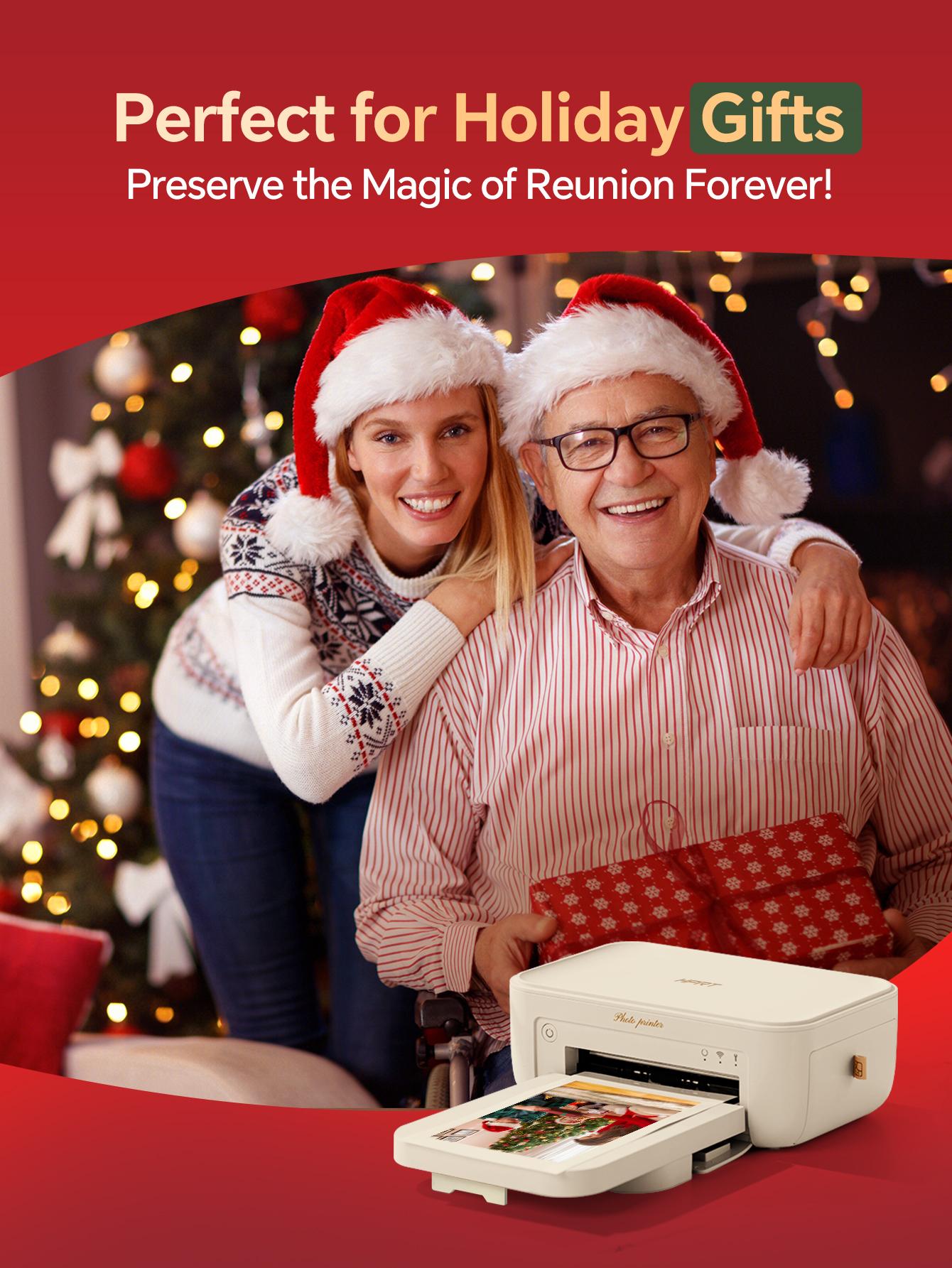 4x6 Photo Printer, Wireless WiFi Portable Printing, Includes 20 Sheets & 1 Ribbon, Compatible with iPhone & Android,GiftedInLove