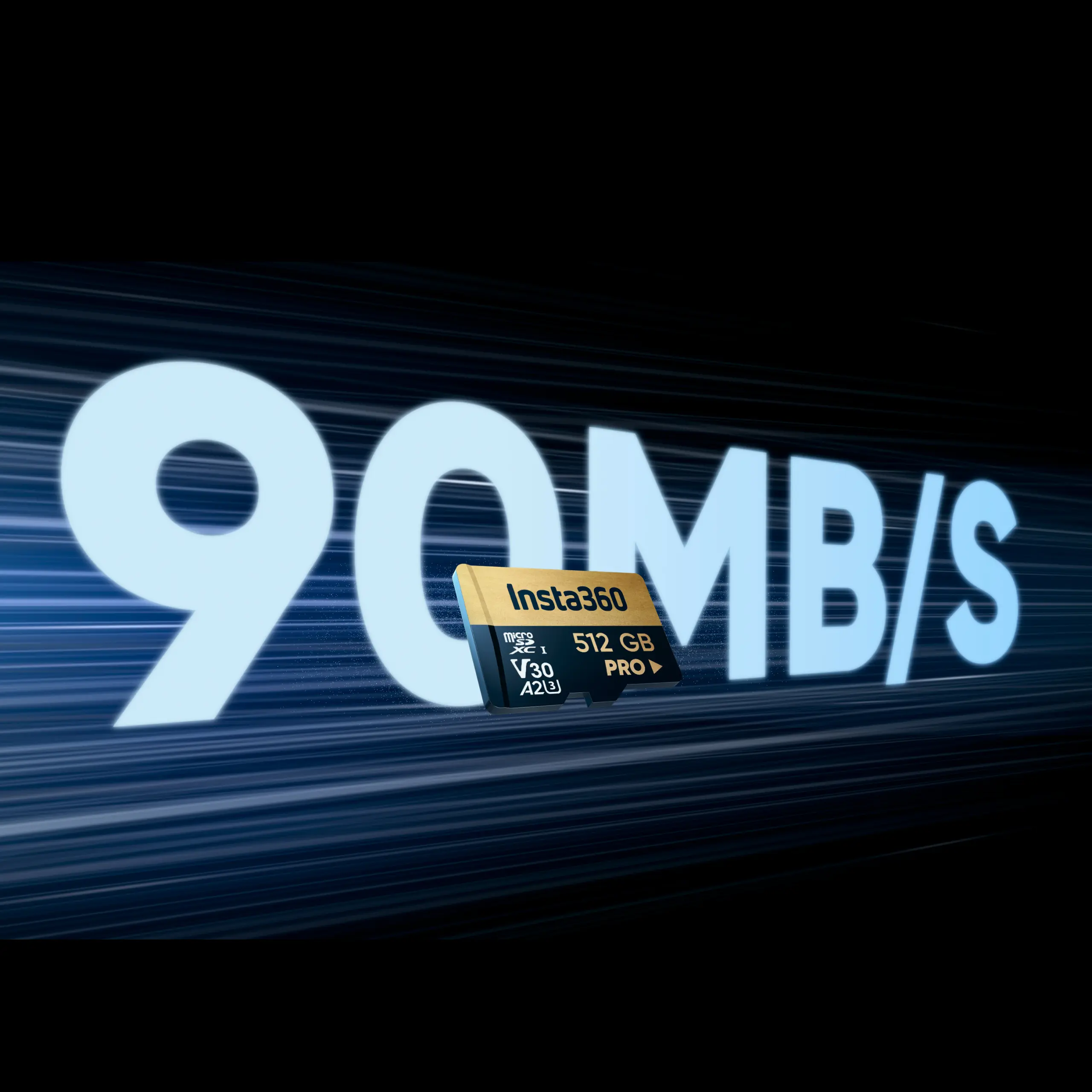 Insta360 512GB PRO microSDXC Memory Card, V30, A2, UHS-I, 90 MB/s 