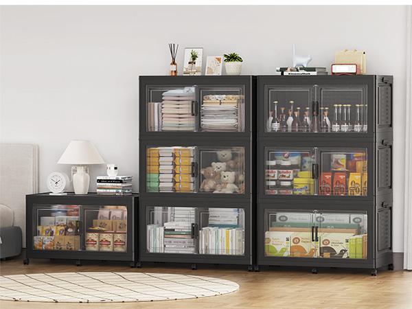 Broview V40 464Qt/600Qt/800Qt Large Stackable Storage Bins with Lid & Wheels, Extra Large Stackable Storage Bins with Dividers,19"D Closet Organizers and Storage Cabinet Shelves Collapsible Box for Home Kitchen