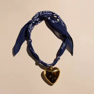 Navy Bandana Necklace