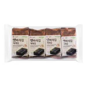 Bibigo Korean Roasted Seaweed Snacks - Savory Gim, 8-Pack, 40g - Perfect for On-the-Go Snacking