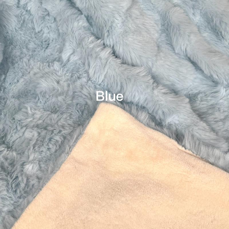 {Valentine's Day }H&D Faux Rabbit Fur Blanket-Pillow not included- Bubble Blanket-Luxury Plush Velvet Throw,  Ultra-Soft Fleece, Warm Cozy Winter Blanket for Couch-Elegant, Bed,  Sofa, Lightweight, solid color comfy blanket